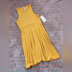 NWT Athleta Santorini Thera Dress Golden Yellow Size ST